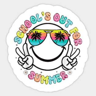 Peace Out For School Summer T-Shirt Sticker